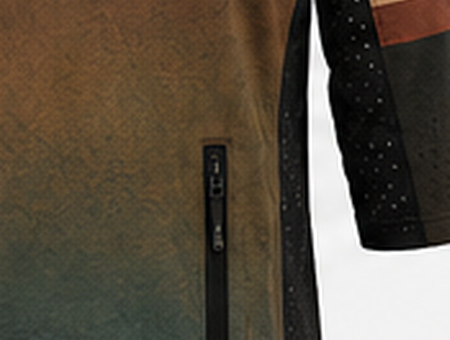 Closeup of SHREAD jersey zip pocket construction